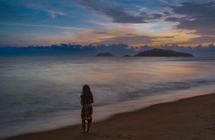 Magical View from Devbagh Beach at Sunset